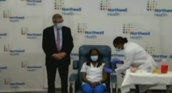 The first COVID-19 shot was given in New York