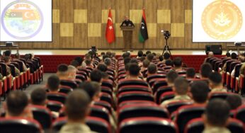 Turkish Defense Chief visits Turkish soldiers in Libya